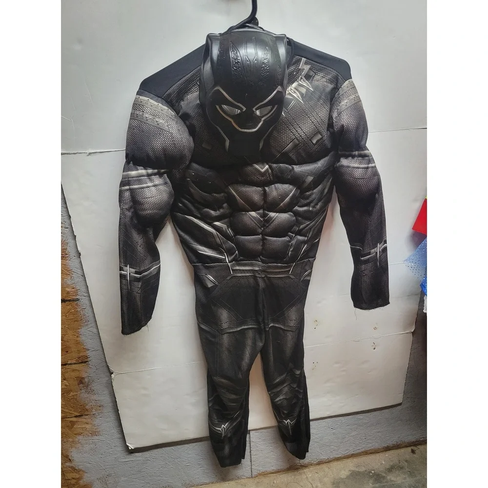 Marvel Civil War Black Panther Costume Kids‎ Large Halloween Cosplay 12-14 - Picture 2 of 4